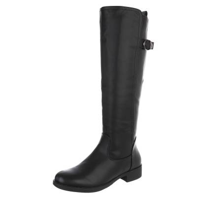 Flat boots for women in black