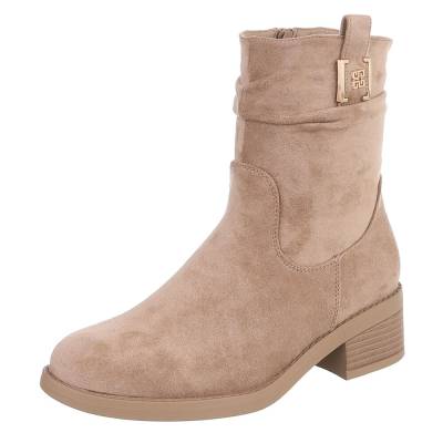 Klassische Stiefeletten für Damen in Hellbraun