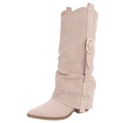 Western- & Bikerstiefel für Damen in Beige