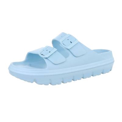 Platform sandals for women in light-blue