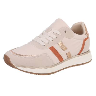 Low-top sneakers for women in beige