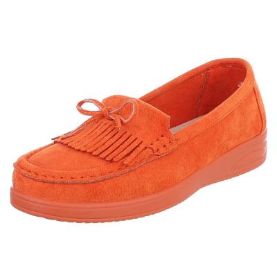 Loafers for women in orange