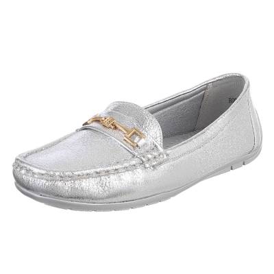 Loafers for women in silver