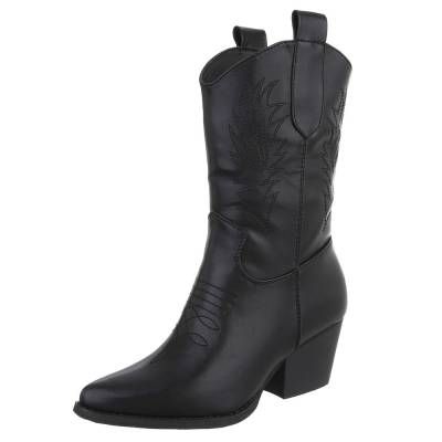 Western- & Bikerboots für Damen in Schwarz