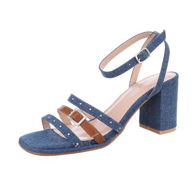 Heeled sandals for women in blue