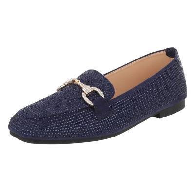 Loafers for women in dark-blue