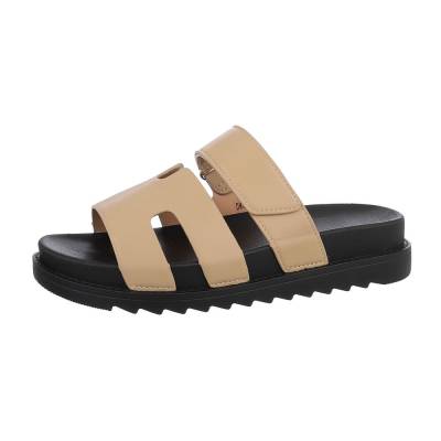Platform sandals for women in light-brown