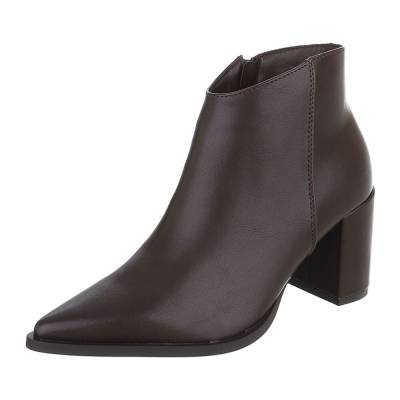 Heeled ankle boots for women in brown