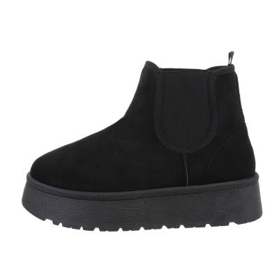Platform ankle boots for women in black