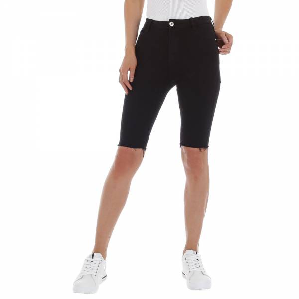High waist shorts for women in black