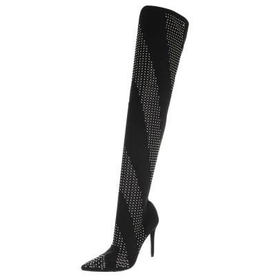 Overknees für Damen in Schwarz