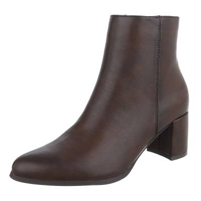 Klassische Stiefeletten für Damen in Braun