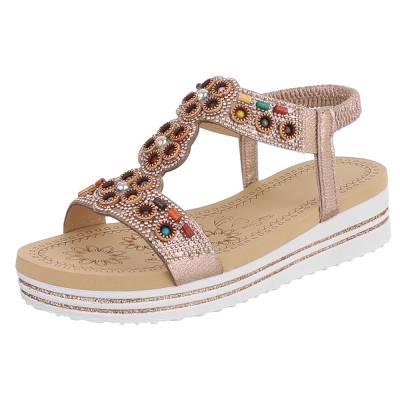 Platform sandals for women in rose-gold