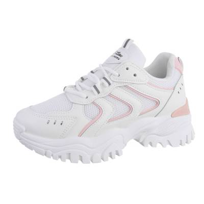 Sneakers Low für Damen in Weiß und Rosa