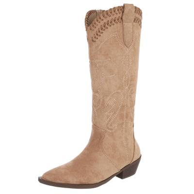 Western- & Bikerstiefel für Damen in Hellbraun