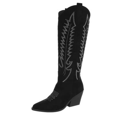 Western- & Bikerstiefel für Damen in Schwarz
