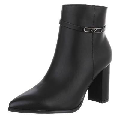 Heeled ankle boots for women in black